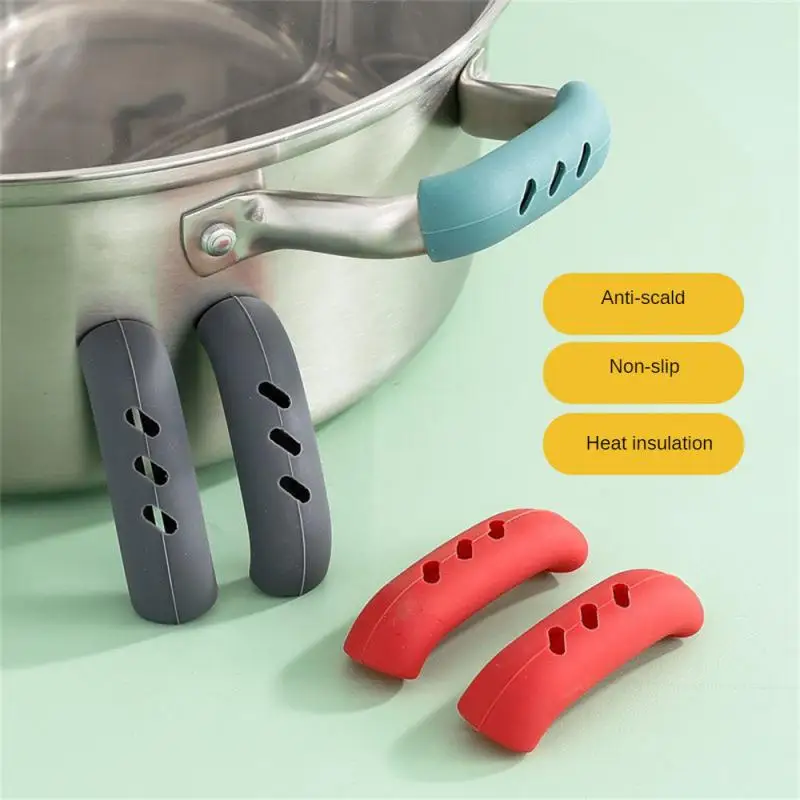 Kitchen Baking Pan Organizer - 2/8Pcs Silicone Pan Handle Cover Heat