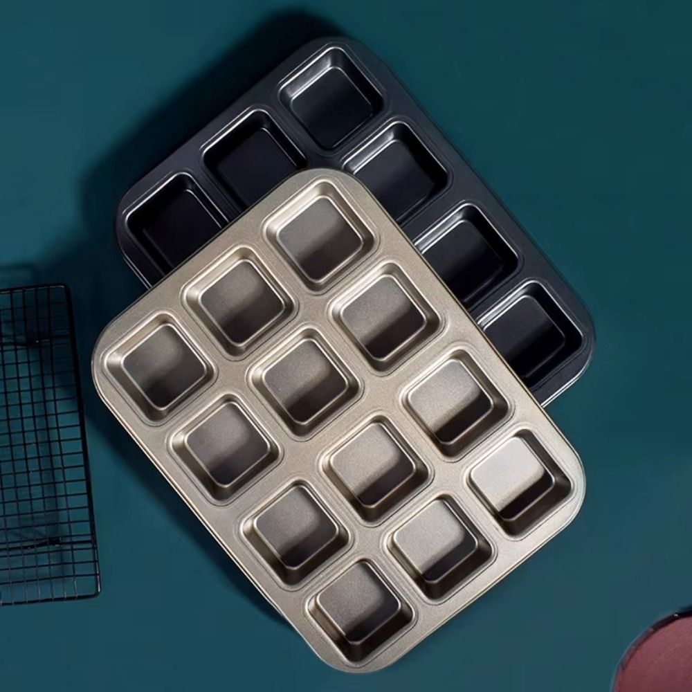Muffin Tin Nonstick - 12 Cavity Square Muffin Tin Square