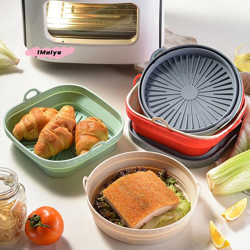 Kitchen Baking Tray - Square Foldable Air Fryer Silicone Basket
