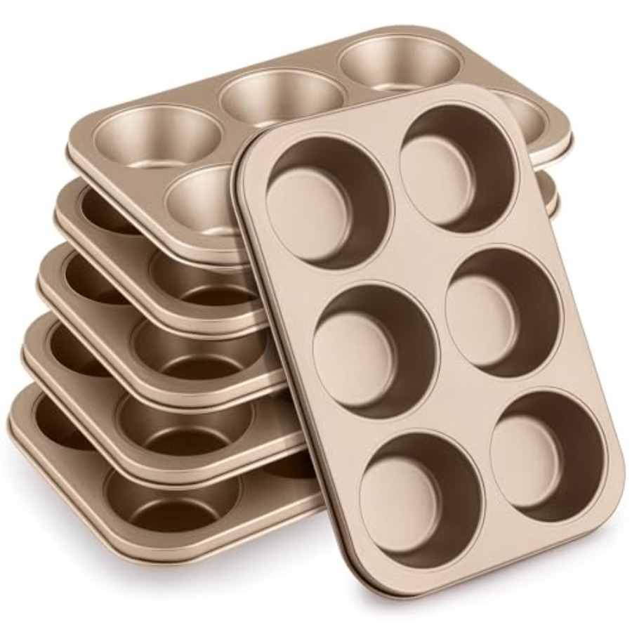 Muffin Tin Nonstick - 6 Pack Jumbo Nonstick Muffin Baking