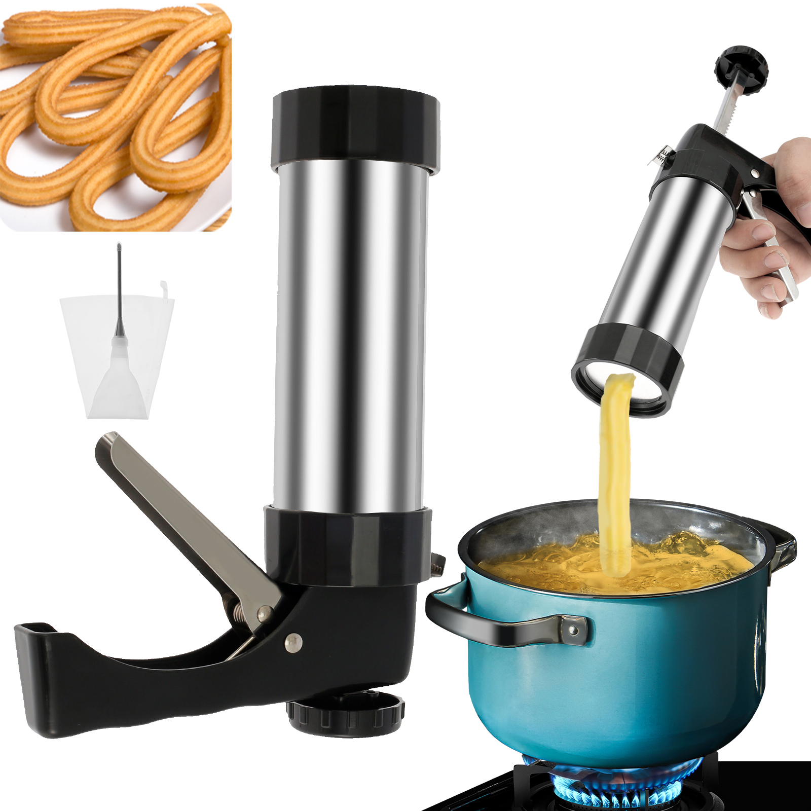 Kitchen Baking Decor - Churrera Churro Maker Machine Stainless Steel