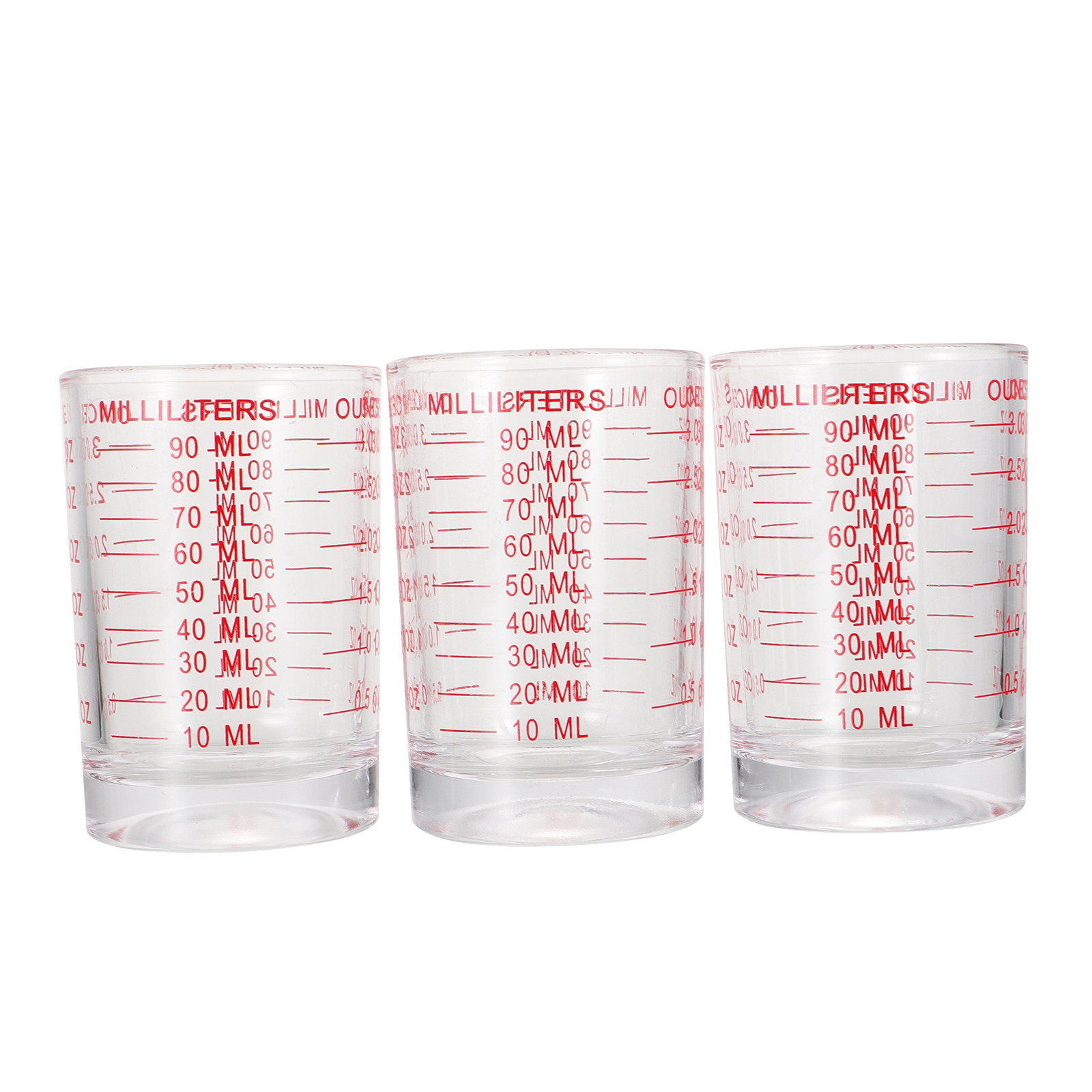 Kitchen Baking Tools - 3Pcs Reusable Glass Measuring Cups with