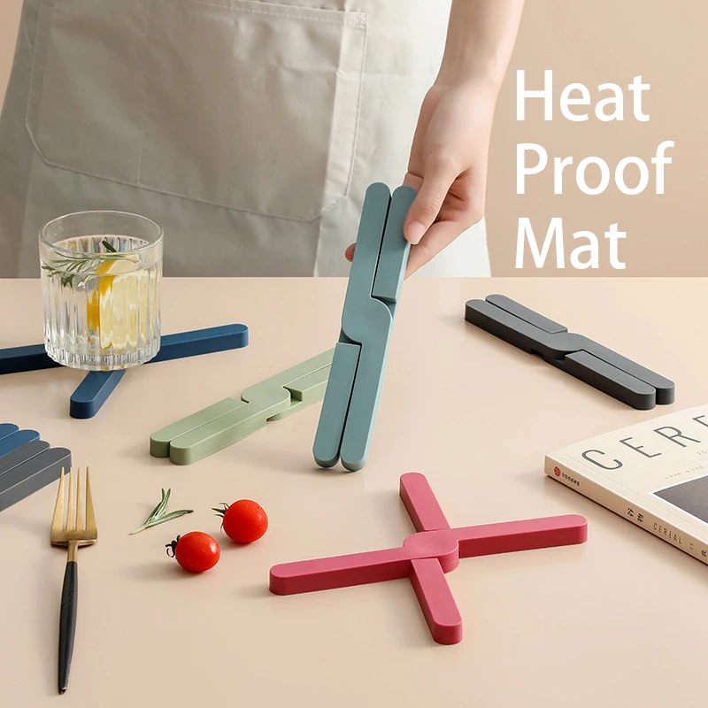 Kitchen Baking Pan Organizer - Silicone X Shaped Heat Resistant Pad