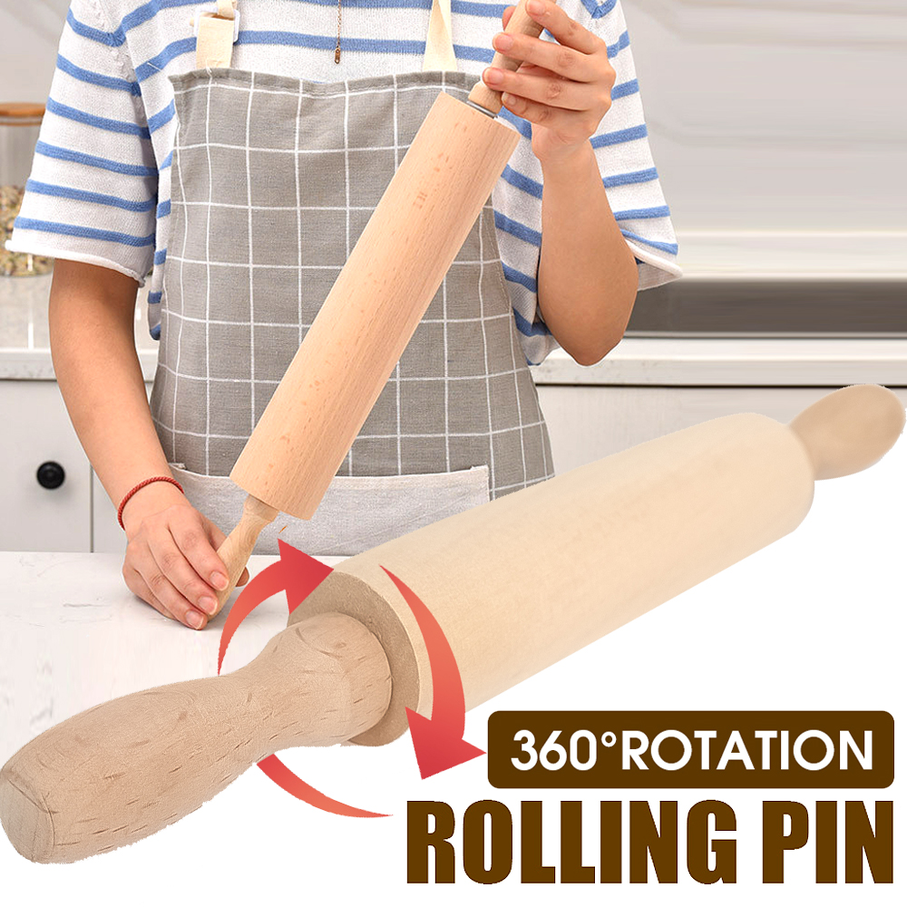 Baking Powder Kitchen - 1Pcs Wooden Rolling Pin Household Non