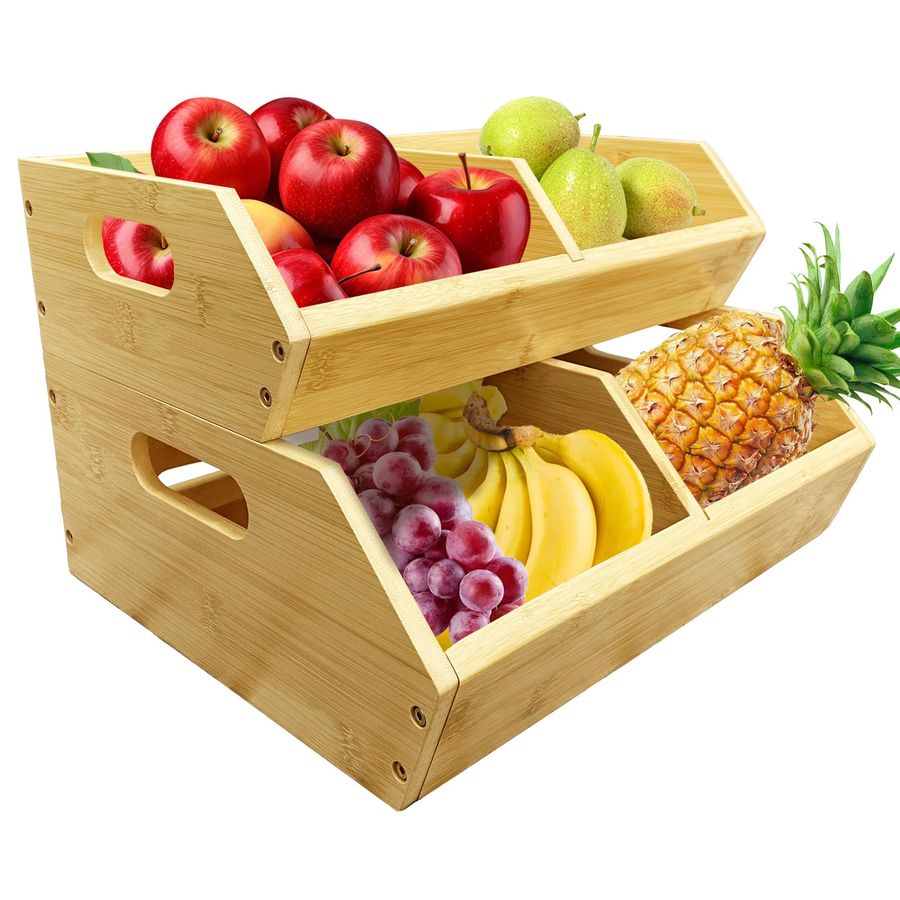 Kitchen Baking Pantry - Stackable Vegetable Storage Bins, Kitchen and