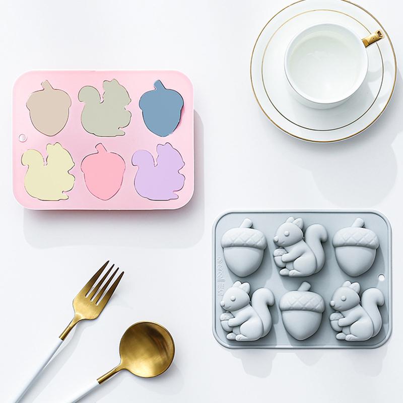 *6-hole Squirrel Oak Cake Sili – Silicone Cake Mold recenzja i cena