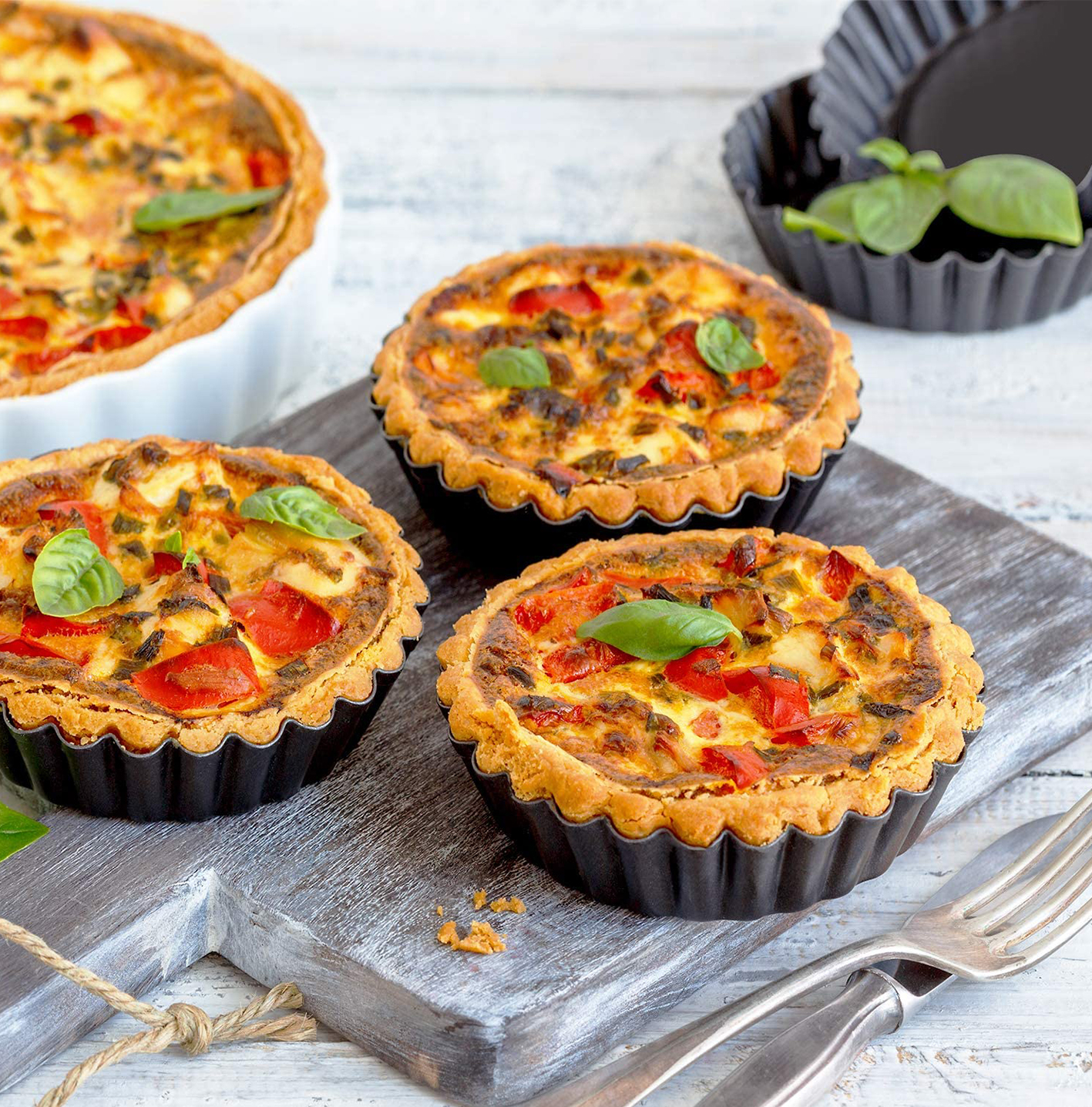 6 Pcs Mini Tart Pans 4 Inch wi – Muffin Tin Nonstick recenzja i cena