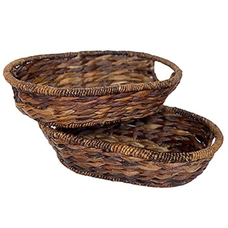 Handwoven Oval Wicker Baskets  – Kitchen Baking Decor recenzja i cena