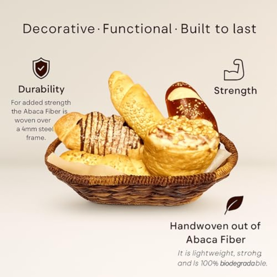 Handwoven Oval Wicker Baskets  – Kitchen Baking Decor recenzja i cena