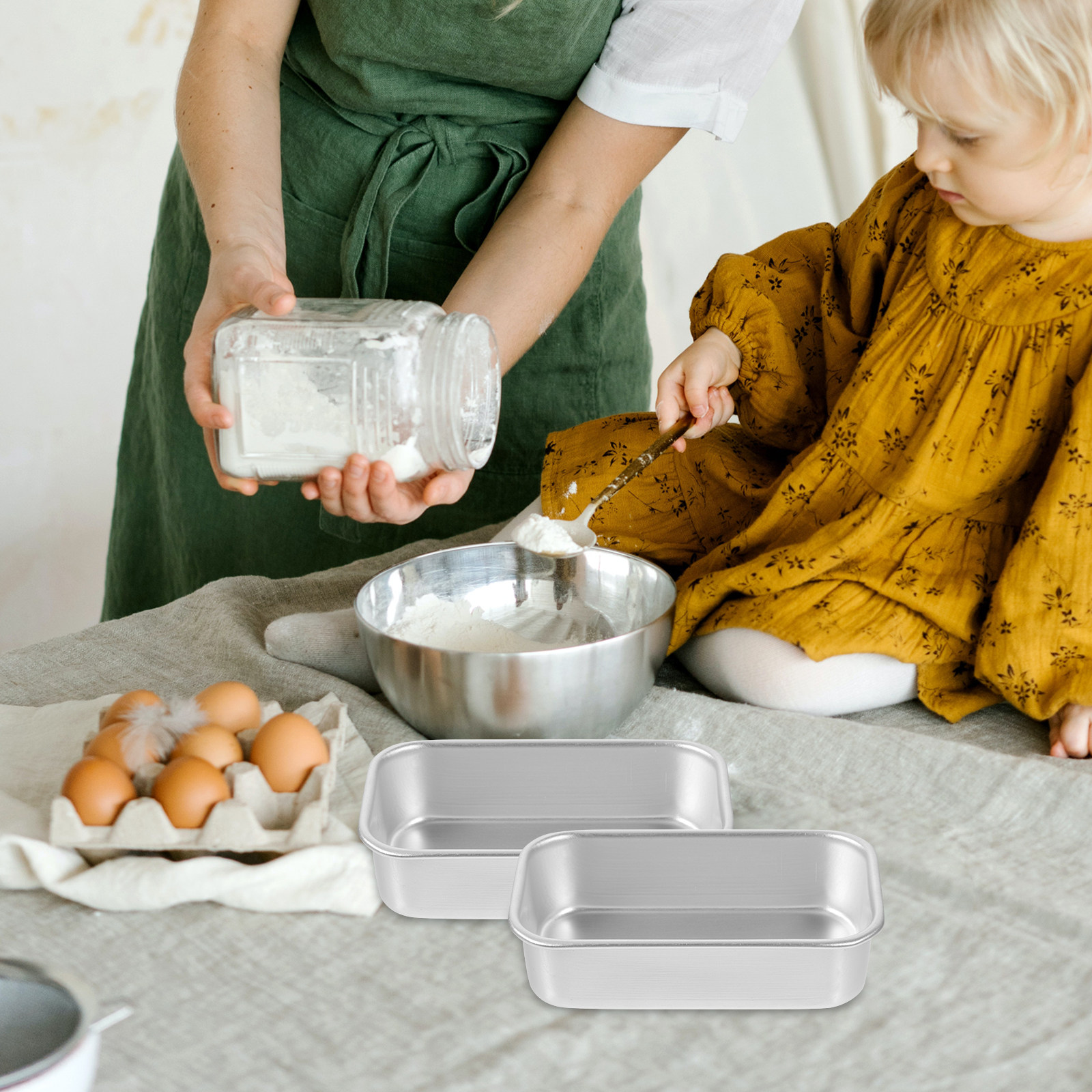 6pcs Square Cake Mold Tray Non – Kitchen Baking Tray recenzja i cena