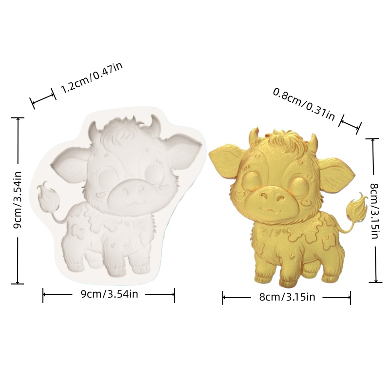 Cute Cow-Shaped Mold Cartoon C – Silicone Cake Mold recenzja i cena