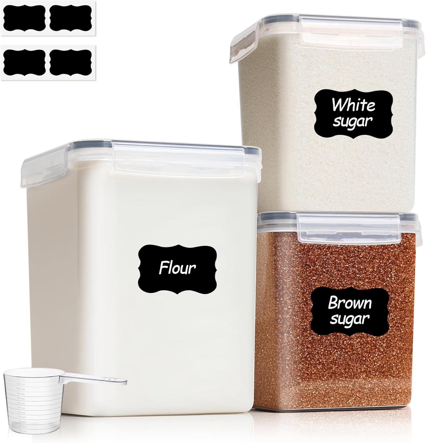 3-Piece Airtight Food Storage  – Kitchen Baking Pantry recenzja i cena