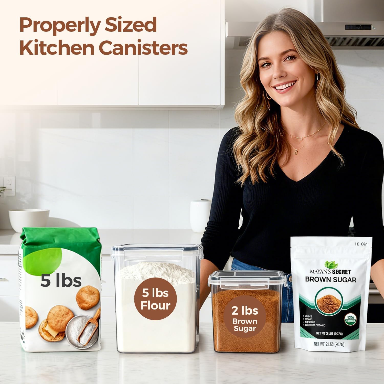 3-Piece Airtight Food Storage  – Kitchen Baking Pantry recenzja i cena
