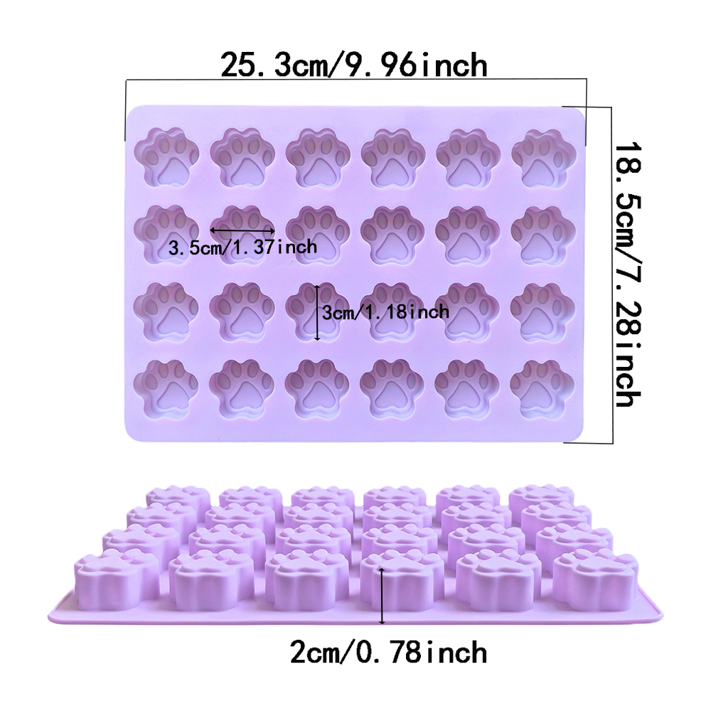 1pc 24 hole cat paw shaped cho – Silicone Cake Mold recenzja i cena