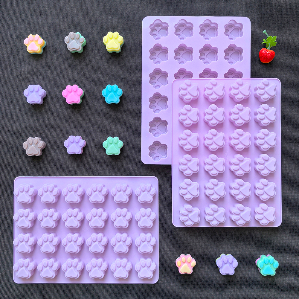 1pc 24 hole cat paw shaped cho – Silicone Cake Mold recenzja i cena