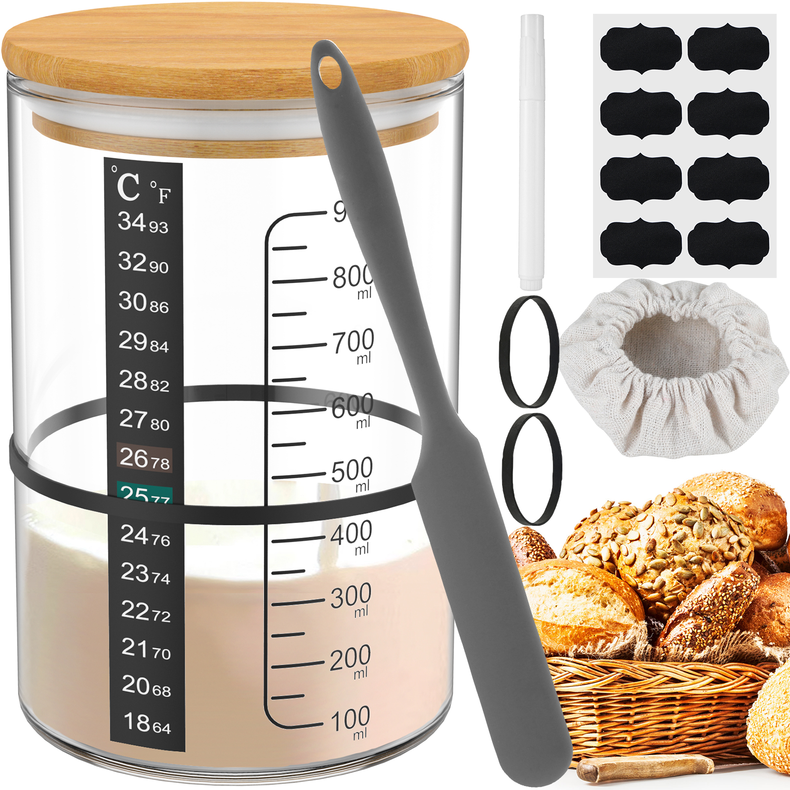 Sourdough Starter Jar Kit Sour – Kitchen Baking Soda recenzja i cena