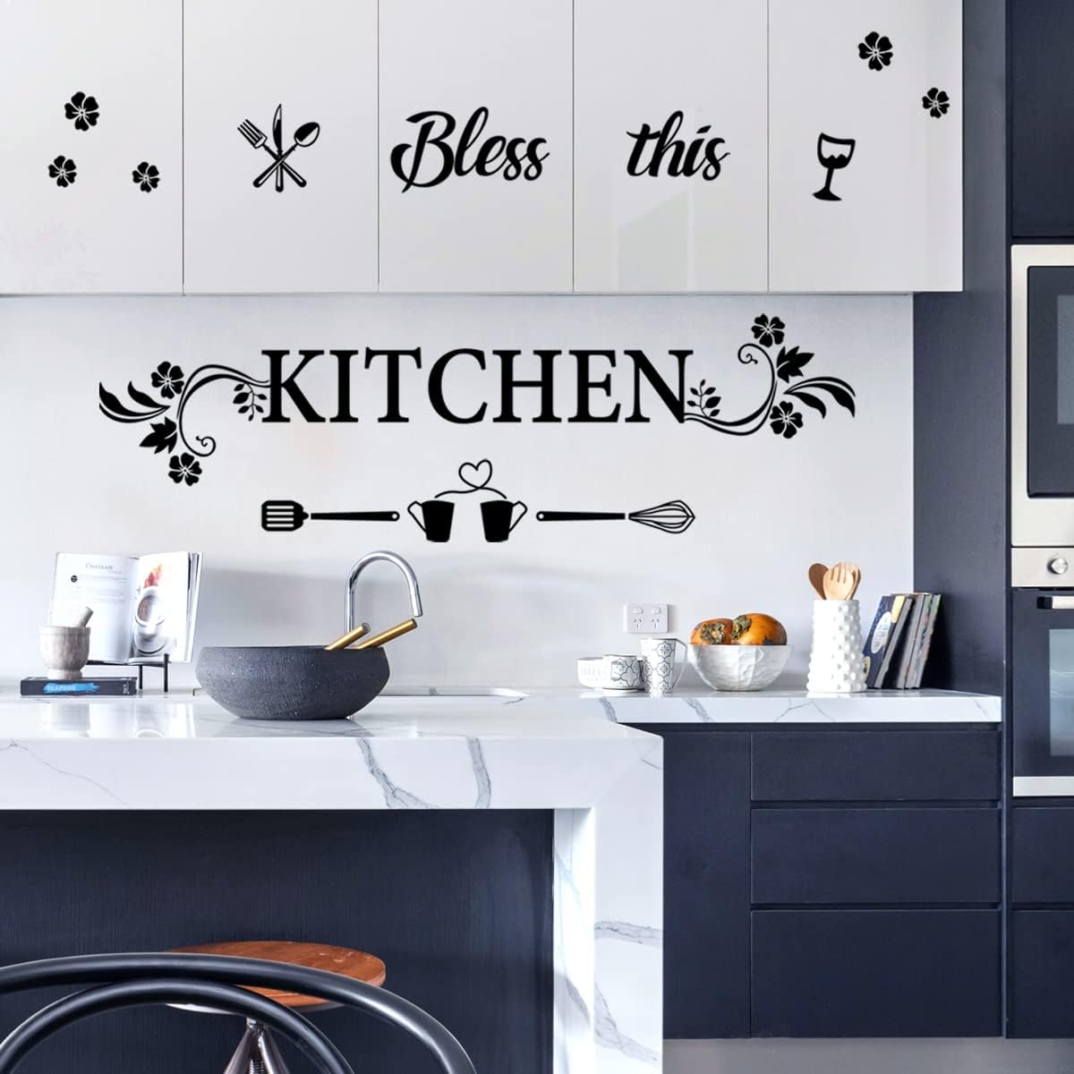 Bless This Kitchen Wall Decal  – Kitchen Baking Decor recenzja i cena