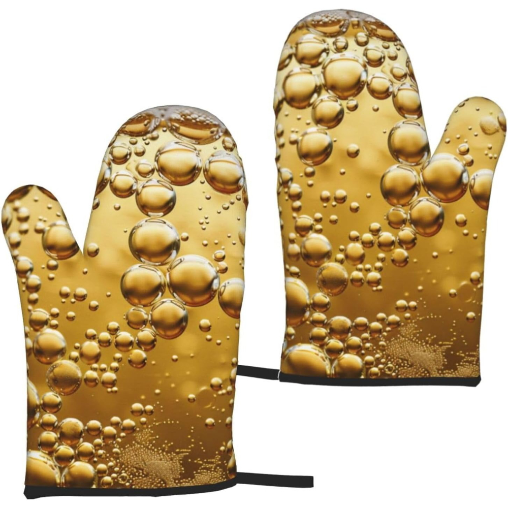 Beer Bubble Printed Oven Mitts – Kitchen Baking Area Ideas recenzja i cena