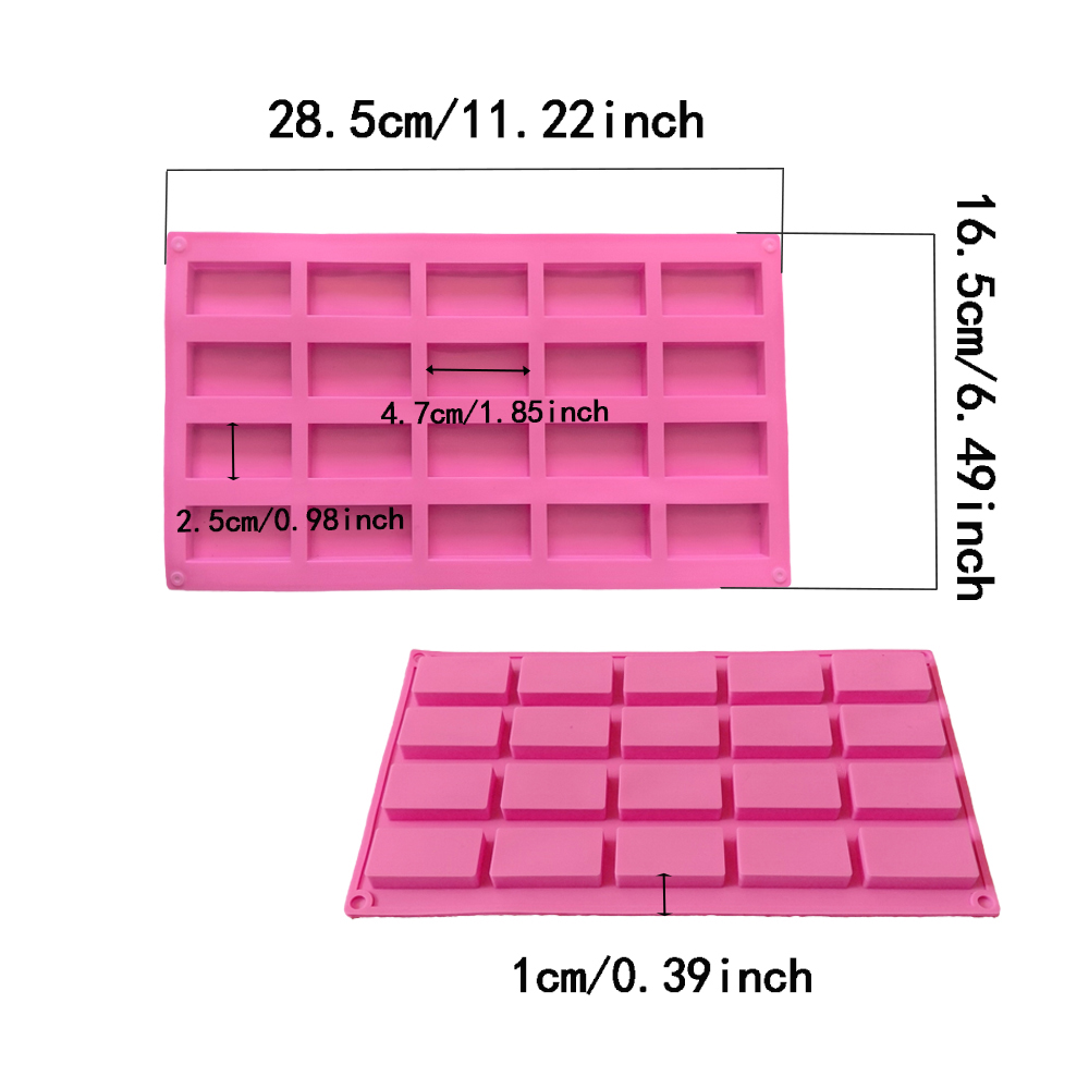 1pc 20 cavity rectangular sili – Silicone Cake Mold recenzja i cena
