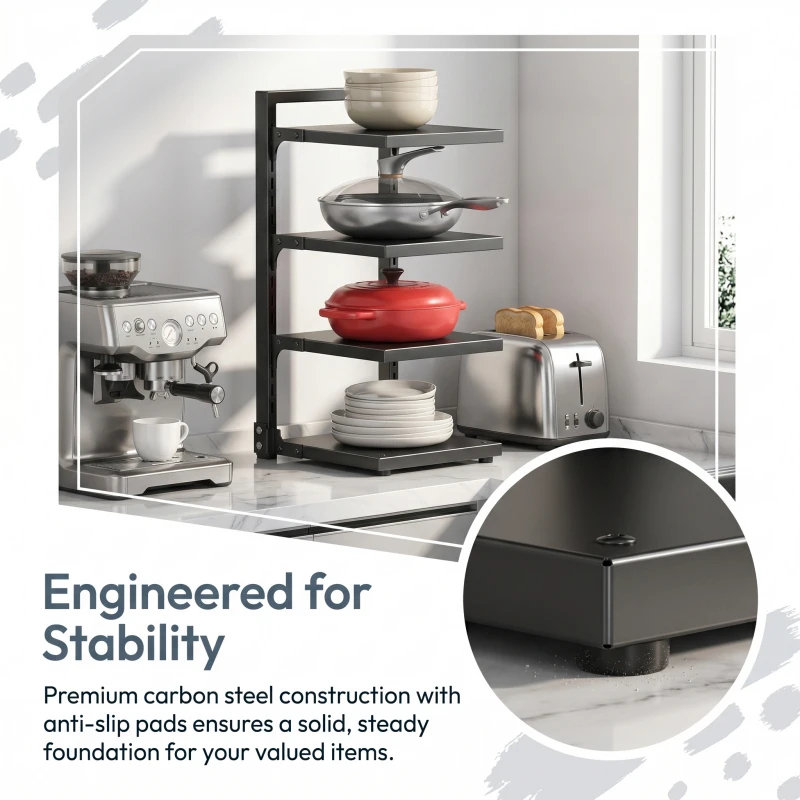 Adjustable Carbon Steel Kitche – Kitchen Baking Pan Organizer recenzja i cena
