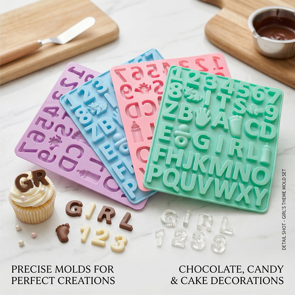 3pcs Digital letter shape choc – Silicone Cake Mold recenzja i cena