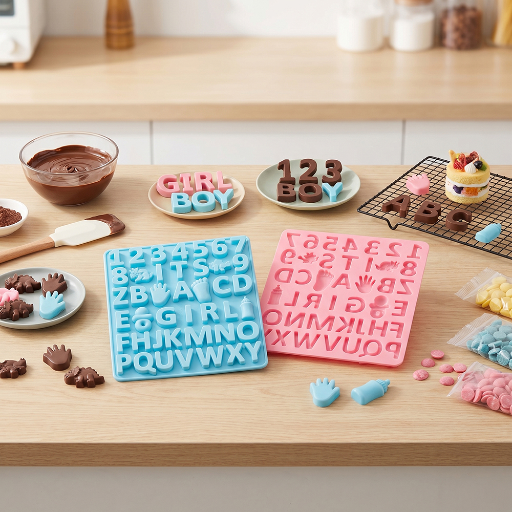 3pcs Digital letter shape choc – Silicone Cake Mold recenzja i cena