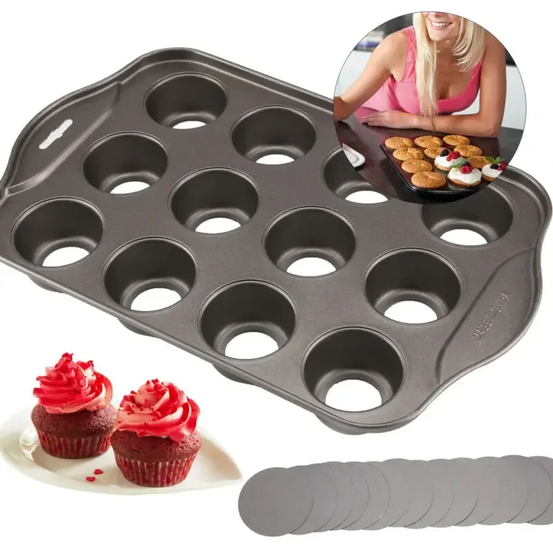 12 Mini Baking Cheese Cake Cup – Muffin Tin Nonstick recenzja i cena