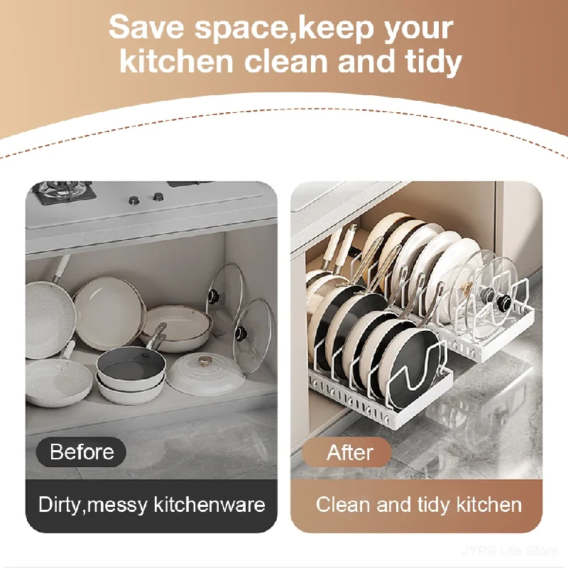 Sliding Kitchen Pull Out Pots  – Kitchen Baking Pan Organizer recenzja i cena