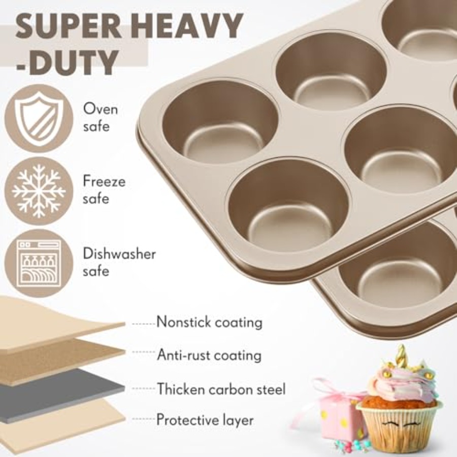6 Pack Jumbo Nonstick Muffin B – Muffin Tin Nonstick recenzja i cena