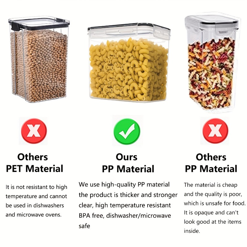 6Pcs Airtight Food Storage Con – Kitchen Baking Pantry recenzja i cena