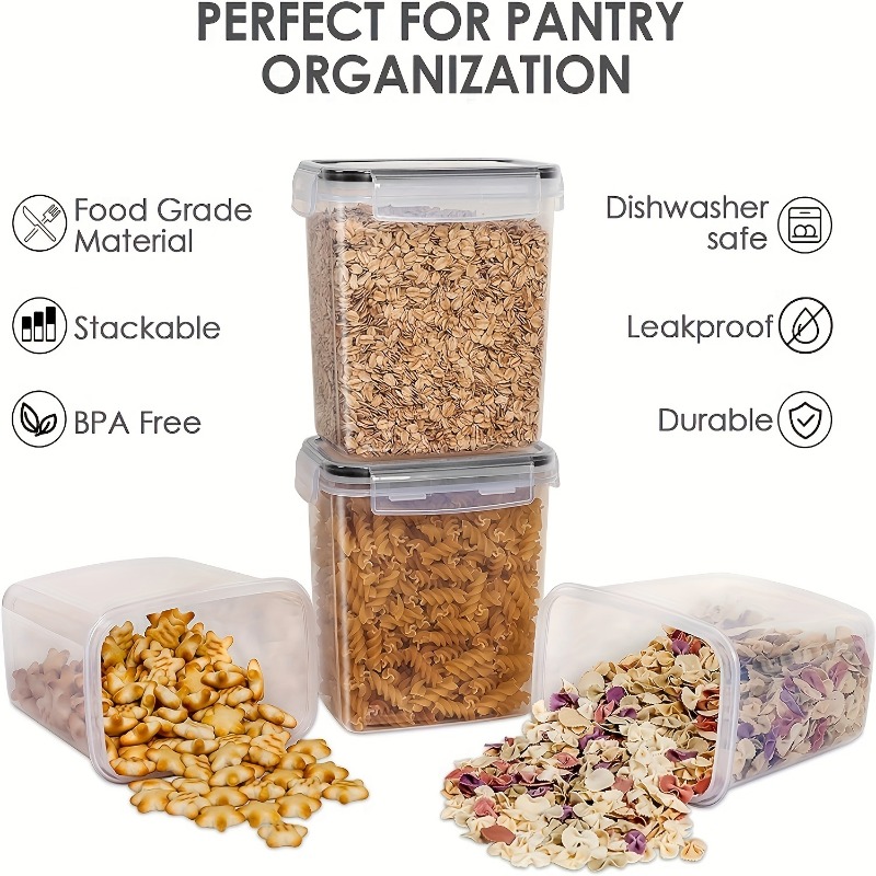 6Pcs Airtight Food Storage Con – Kitchen Baking Pantry recenzja i cena