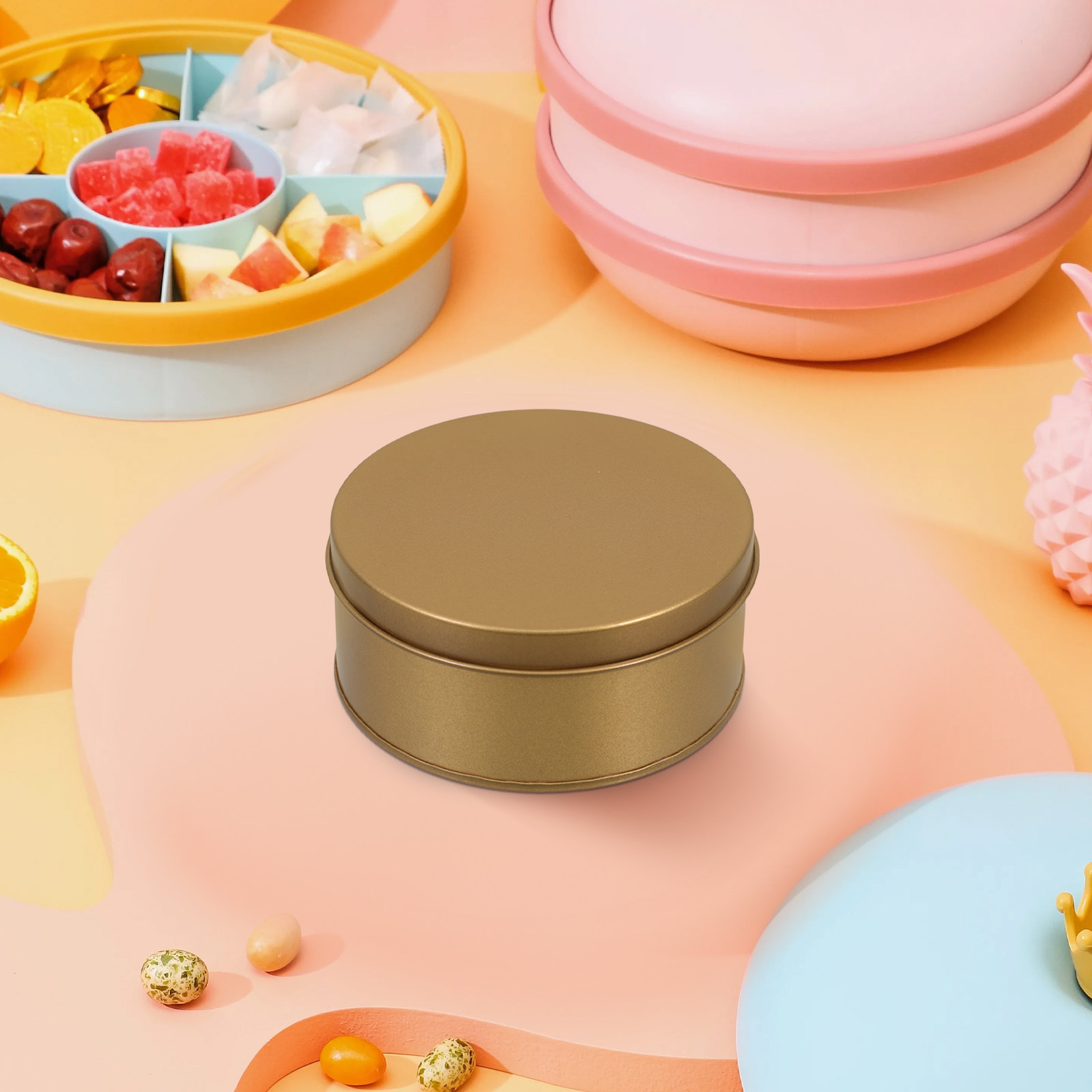 4Pcs Stylish Round Metal Stora – Kitchen Baking Pantry recenzja i cena