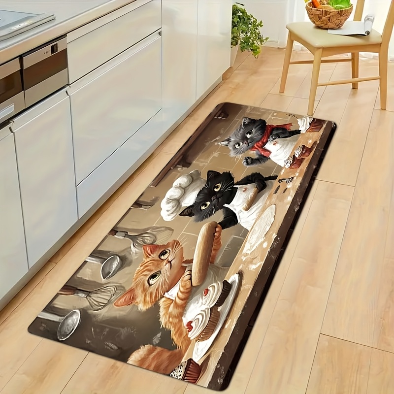 Cute Chef Cat Kitchen Long Mat – Kitchen Living Baking Mats recenzja i cena