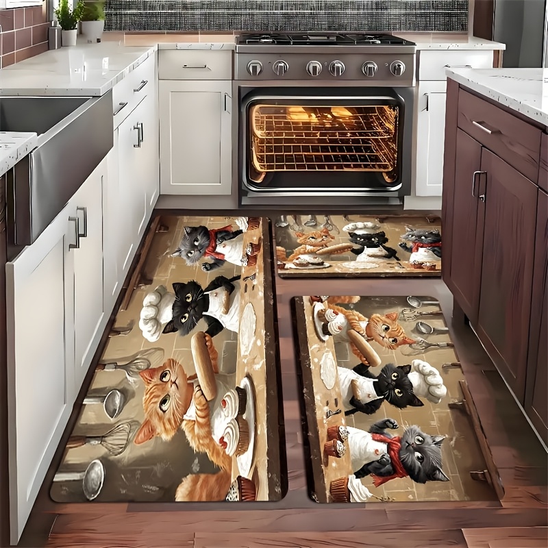 Cute Chef Cat Kitchen Long Mat – Kitchen Living Baking Mats recenzja i cena