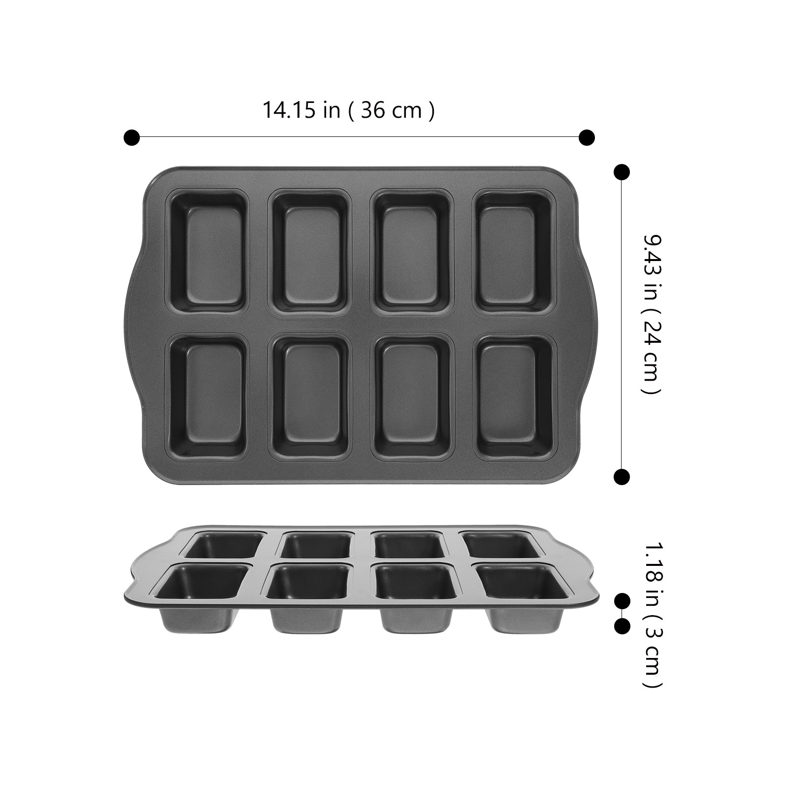 Mini Loaf Pan Carbon Steel Non – Muffin Tin Nonstick recenzja i cena