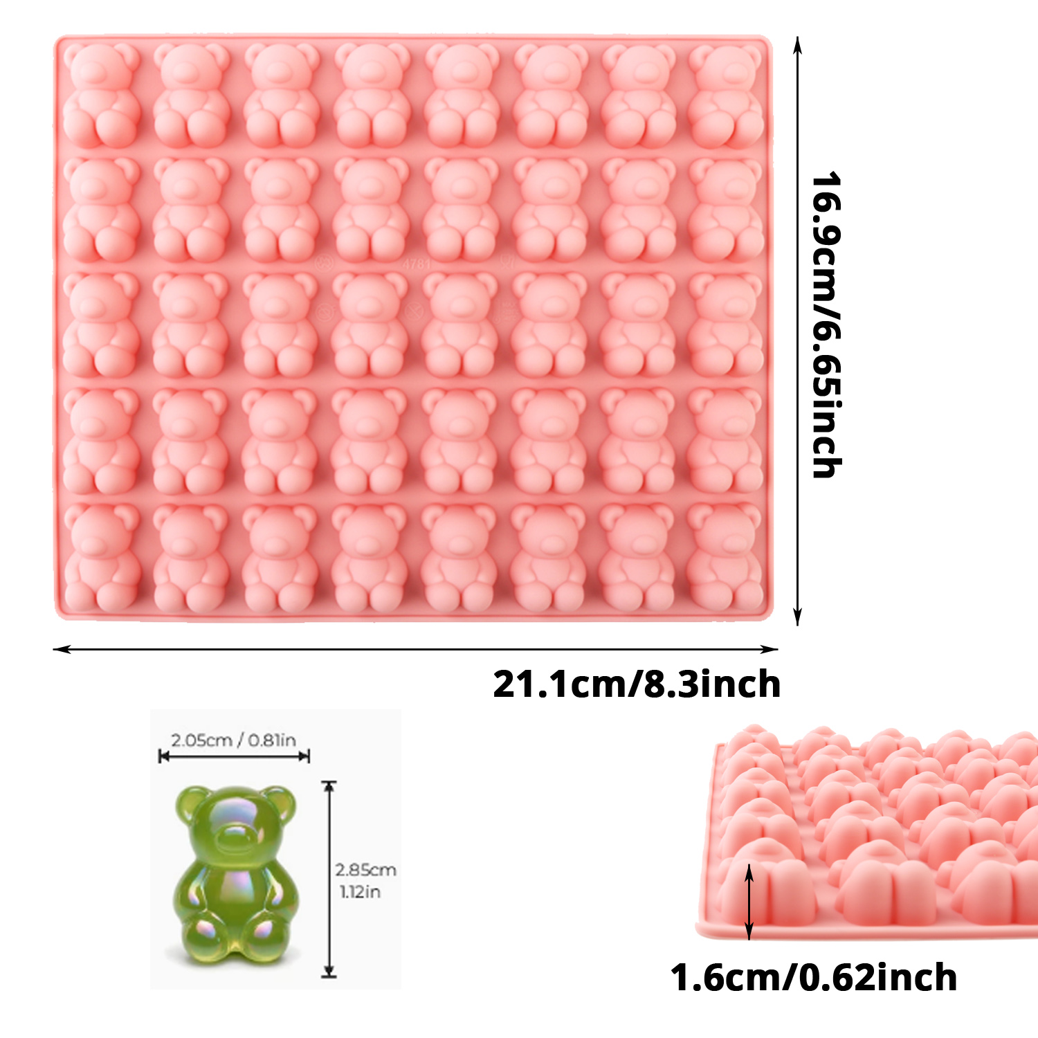 40-Piece Bear-Shaped Silicone  – Kitchen Baking Tools recenzja i cena
