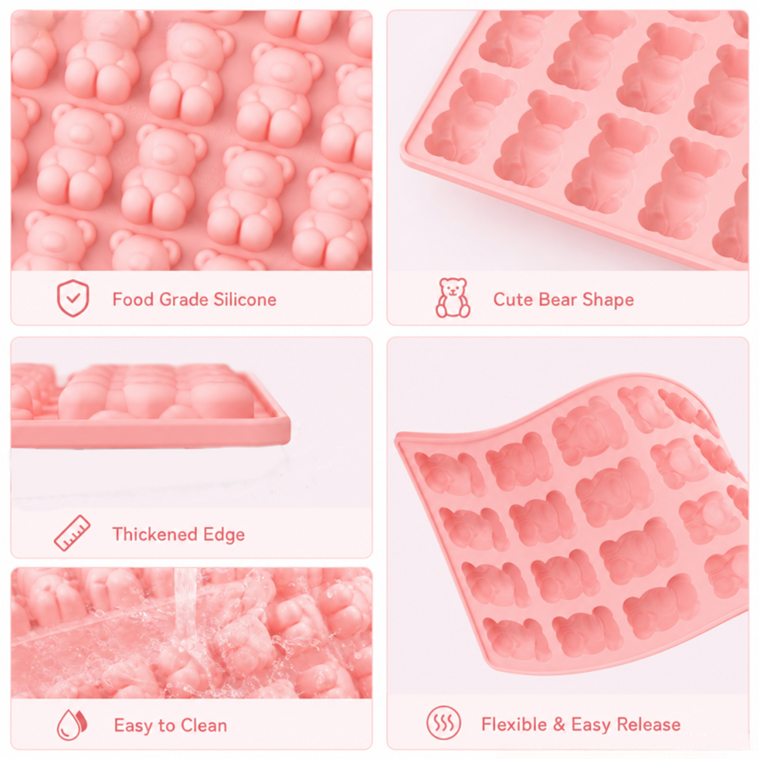 40-Piece Bear-Shaped Silicone  – Kitchen Baking Tools recenzja i cena