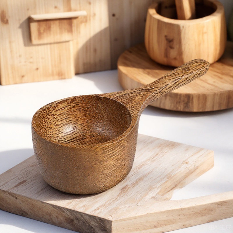 Wooden Coffee Bean Scoop Measu – Kitchen Baking Soda recenzja i cena