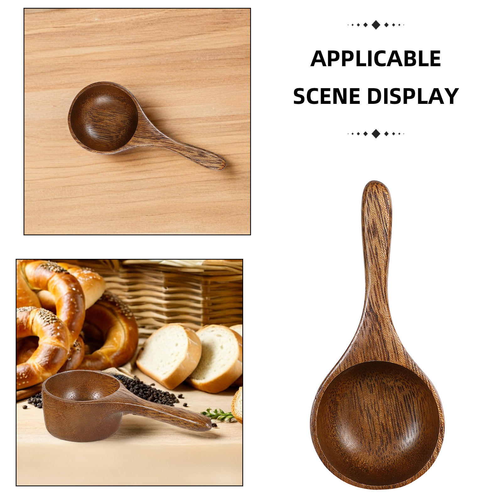 Wooden Coffee Bean Scoop Measu – Kitchen Baking Soda recenzja i cena