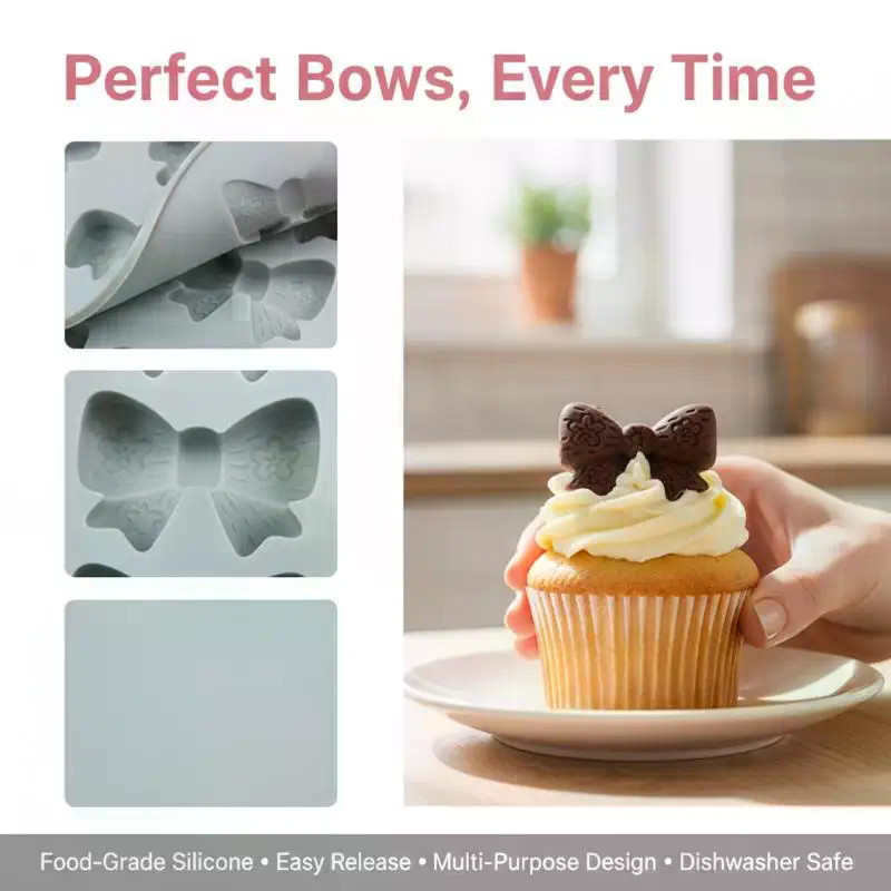 Bow Chocolate Silicone Mold, 6 – Silicone Cake Mold recenzja i cena