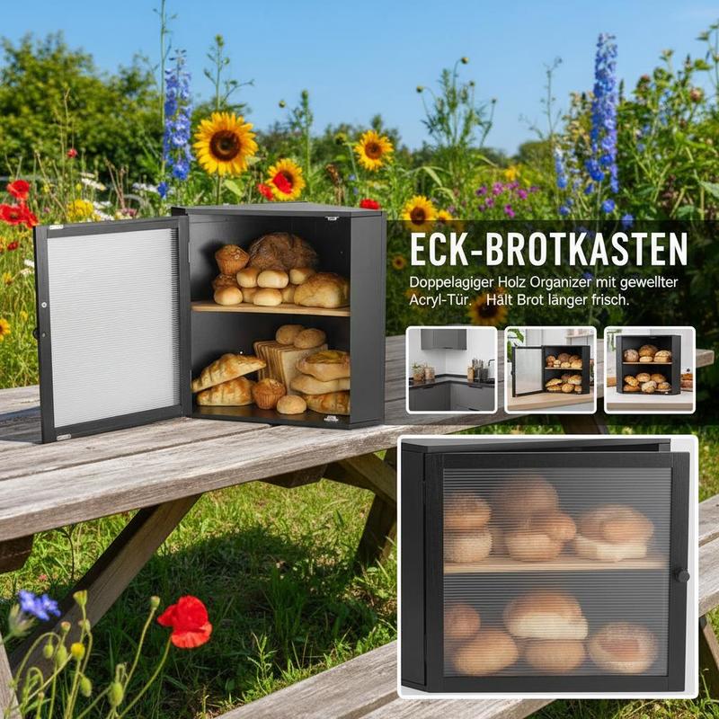 Bamboo Pastry Bin Double Layer – Kitchen Baking Pantry recenzja i cena