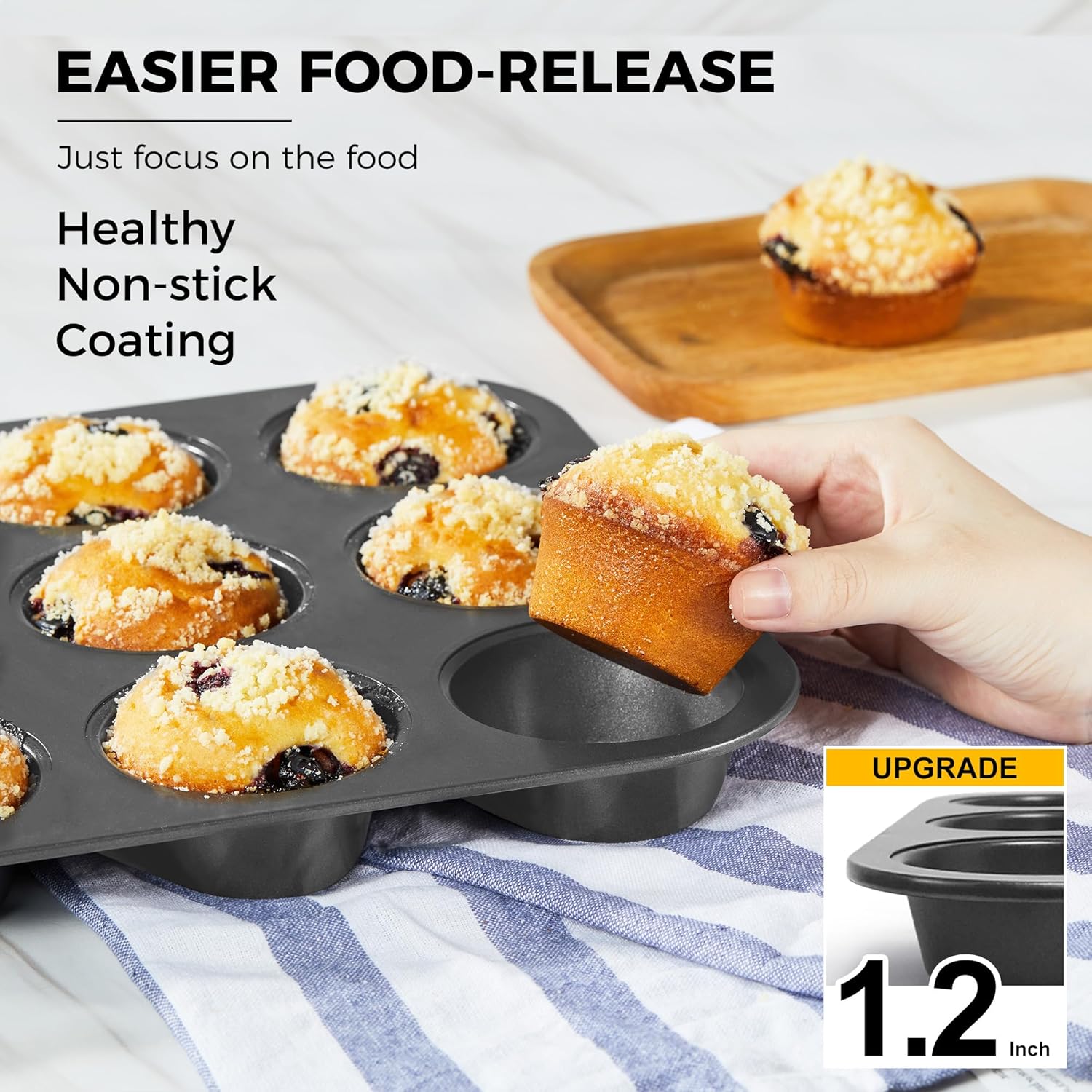 HONGBAKE Muffin Pan for Baking – Muffin Tin Nonstick recenzja i cena