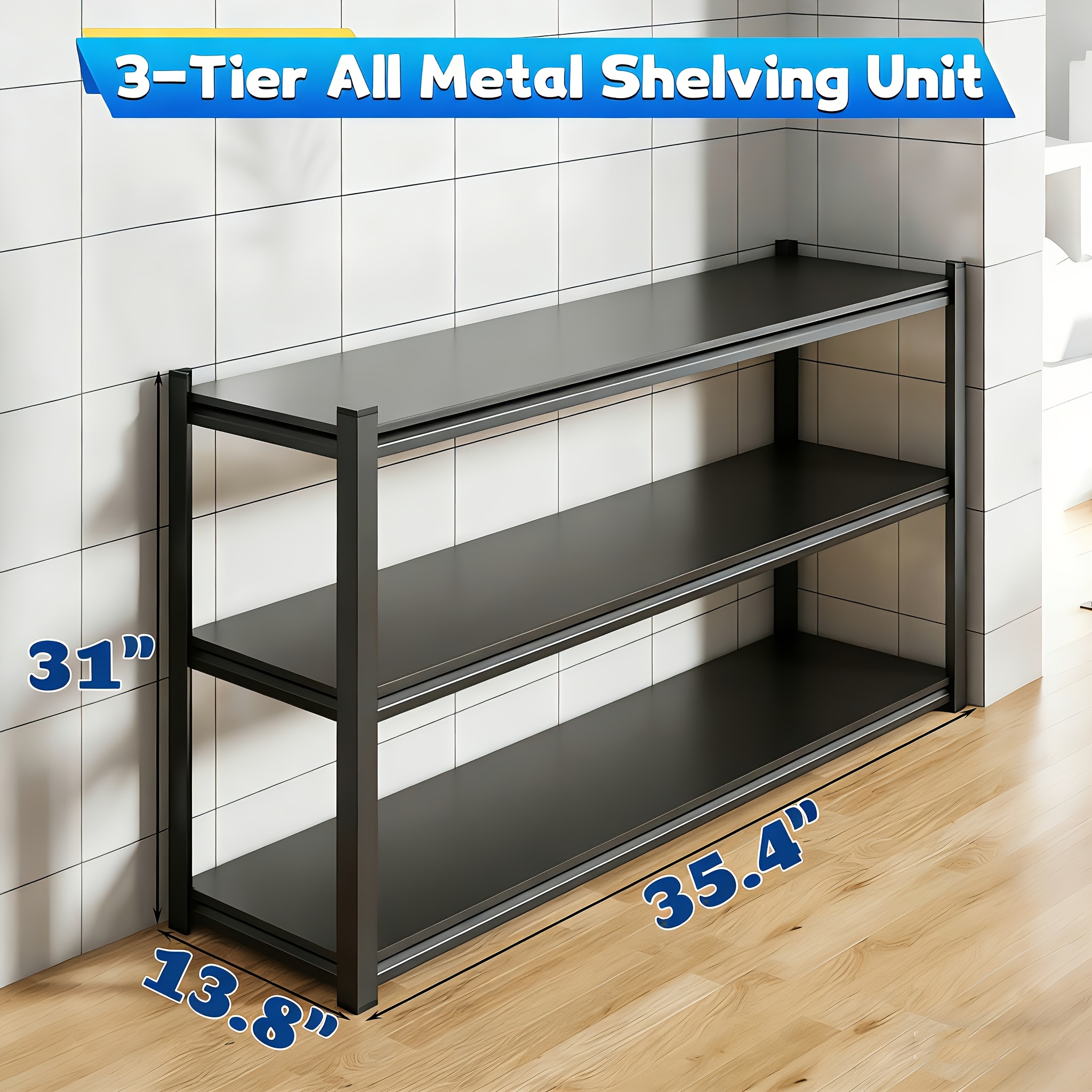 3-Tier Storage Shelving Unit,  – Kitchen Baking Pantry recenzja i cena