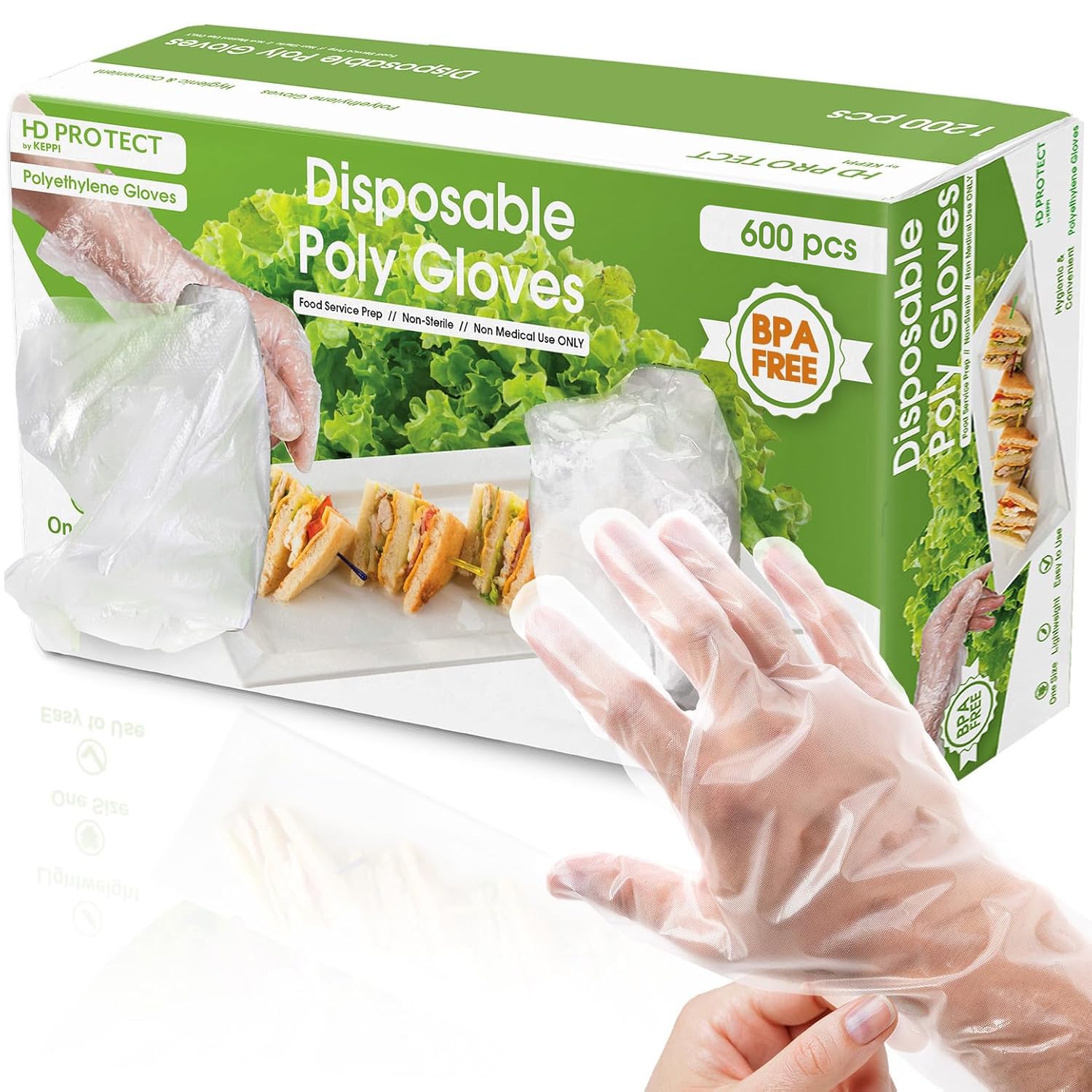 600 Pack Disposable Food Prep  – Baking Powder Kitchen recenzja i cena