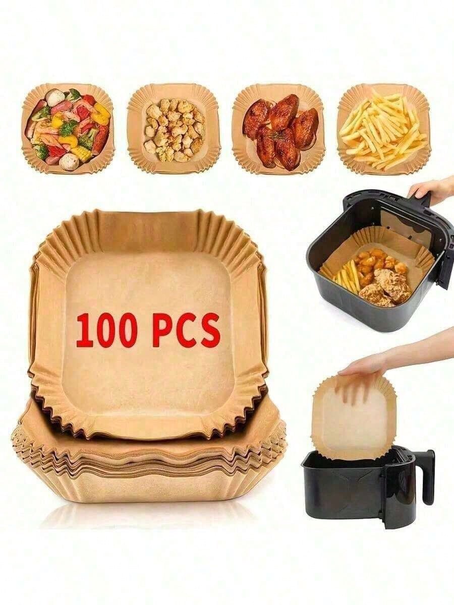 100pcs, Square Disposable Air  – Kitchen Baking Tray recenzja i cena