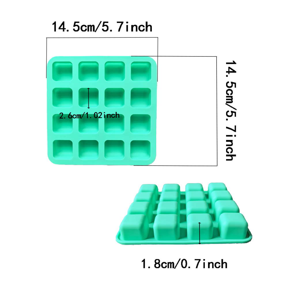 1pc 16 hole square shaped choc – Silicone Cake Mold recenzja i cena