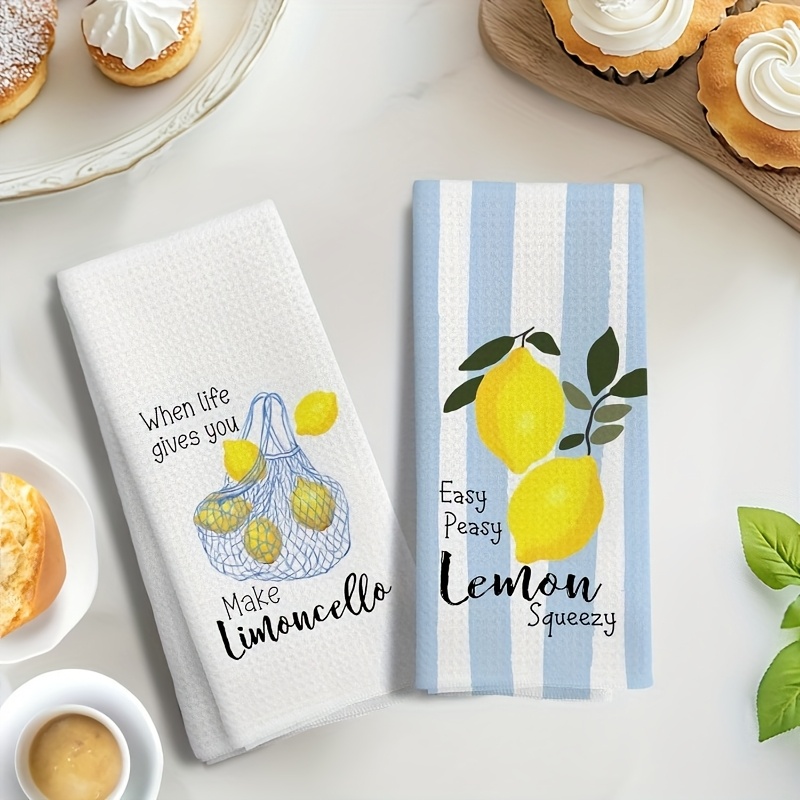 2Pcs, Lemon Mesh Kitchen Towel – Kitchen Baking Decor recenzja i cena