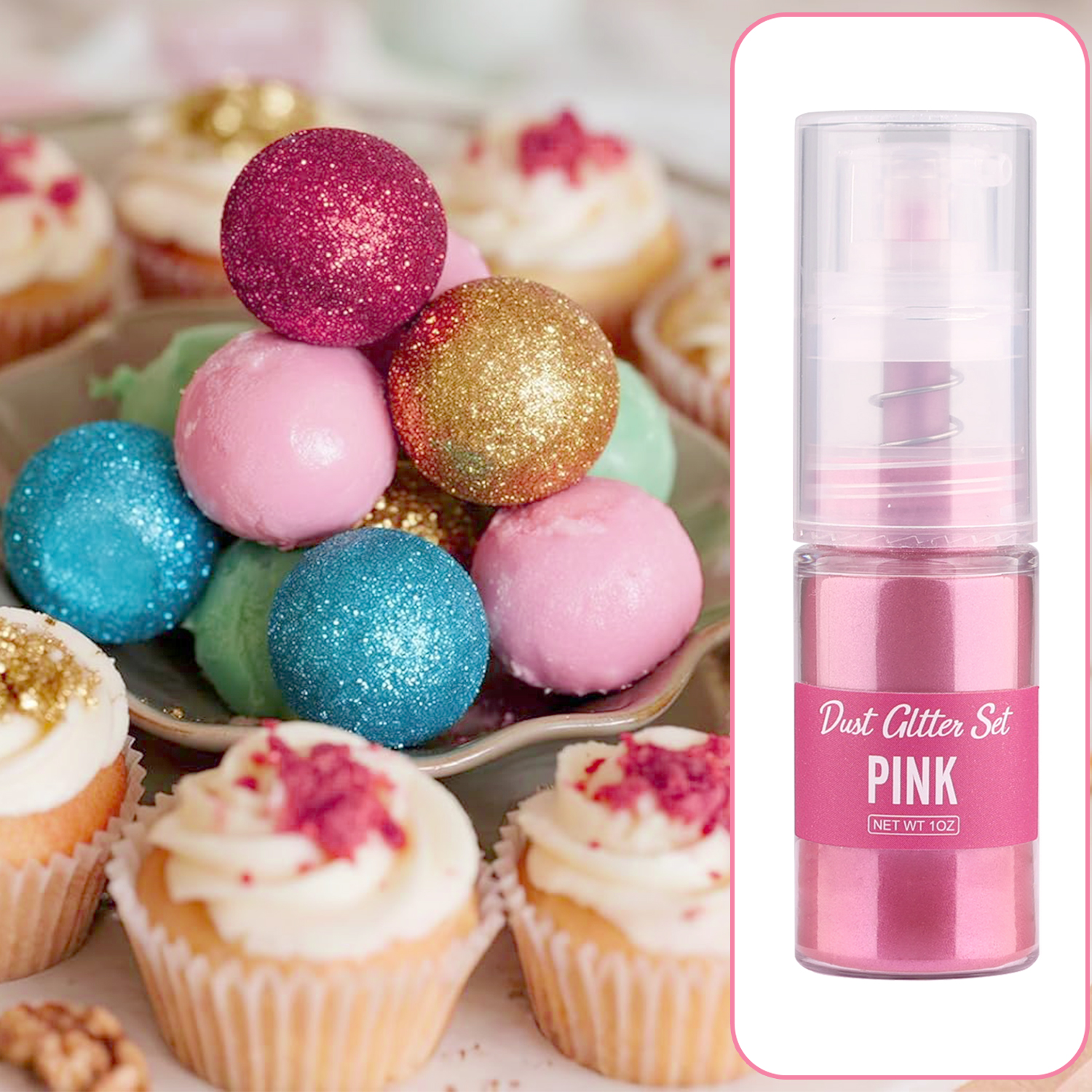 Glitter cake decoration golden – Kitchen Baking Tools recenzja i cena