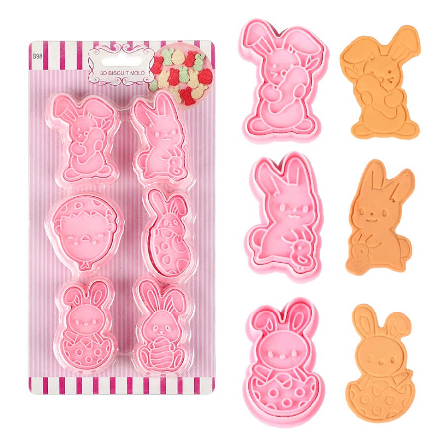 6pcs/Set Easter Bunny Cookie C – Kitchen Baking Decor recenzja i cena