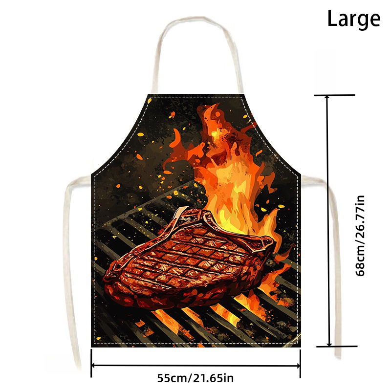 1pc BBQ Steak Apron with Flame – Kitchen Baking Area Ideas recenzja i cena